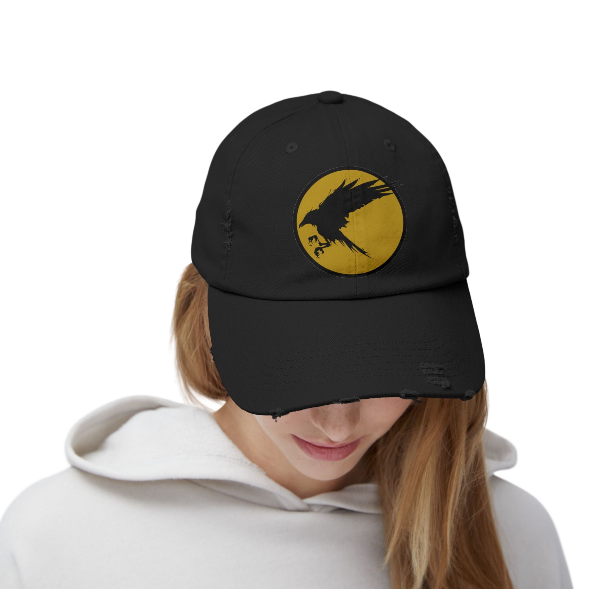 Corvus Comics Moon Logo | Cap - Distressed