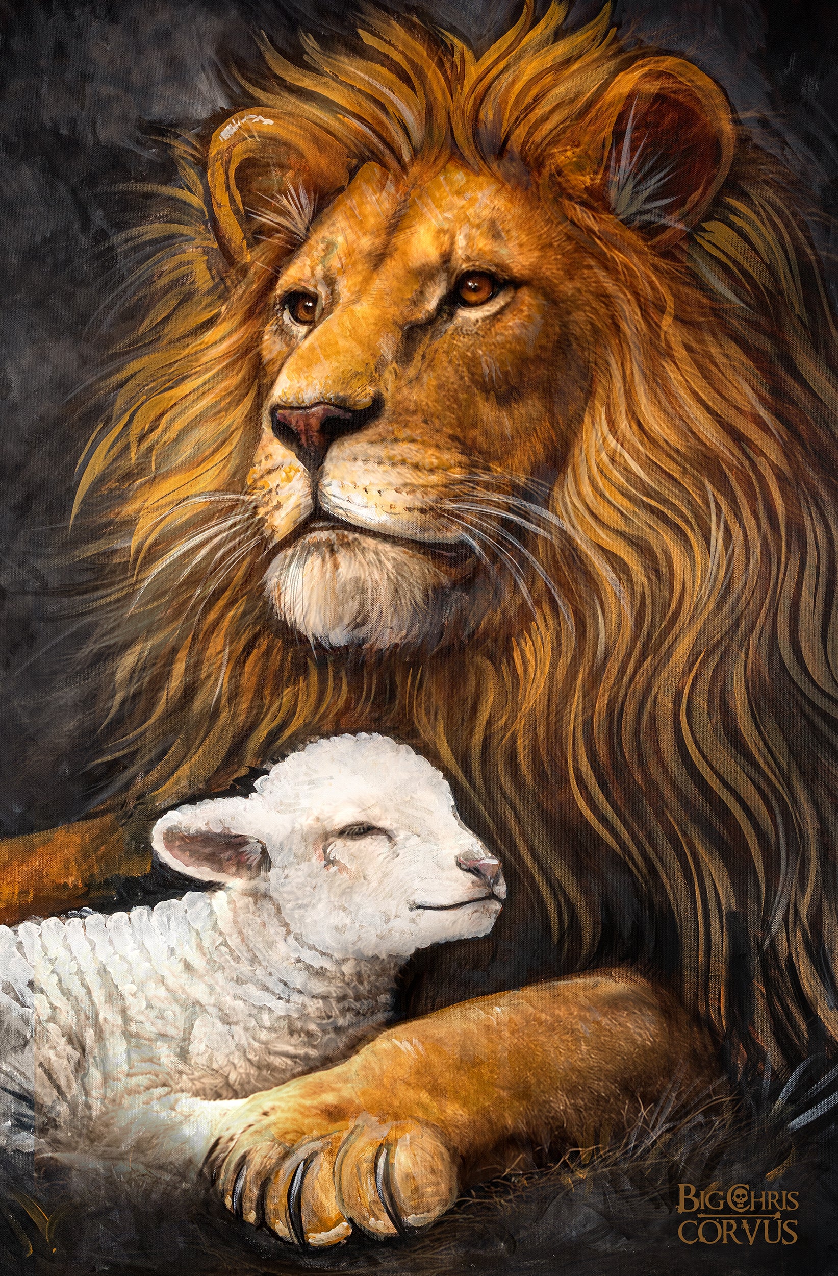 Lion & Lamb Fine Art Print