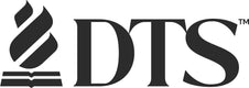 Dallas Theological Seminary (DTS) logo featuring a stylized flame and book, representing theological education and biblical scholarship.