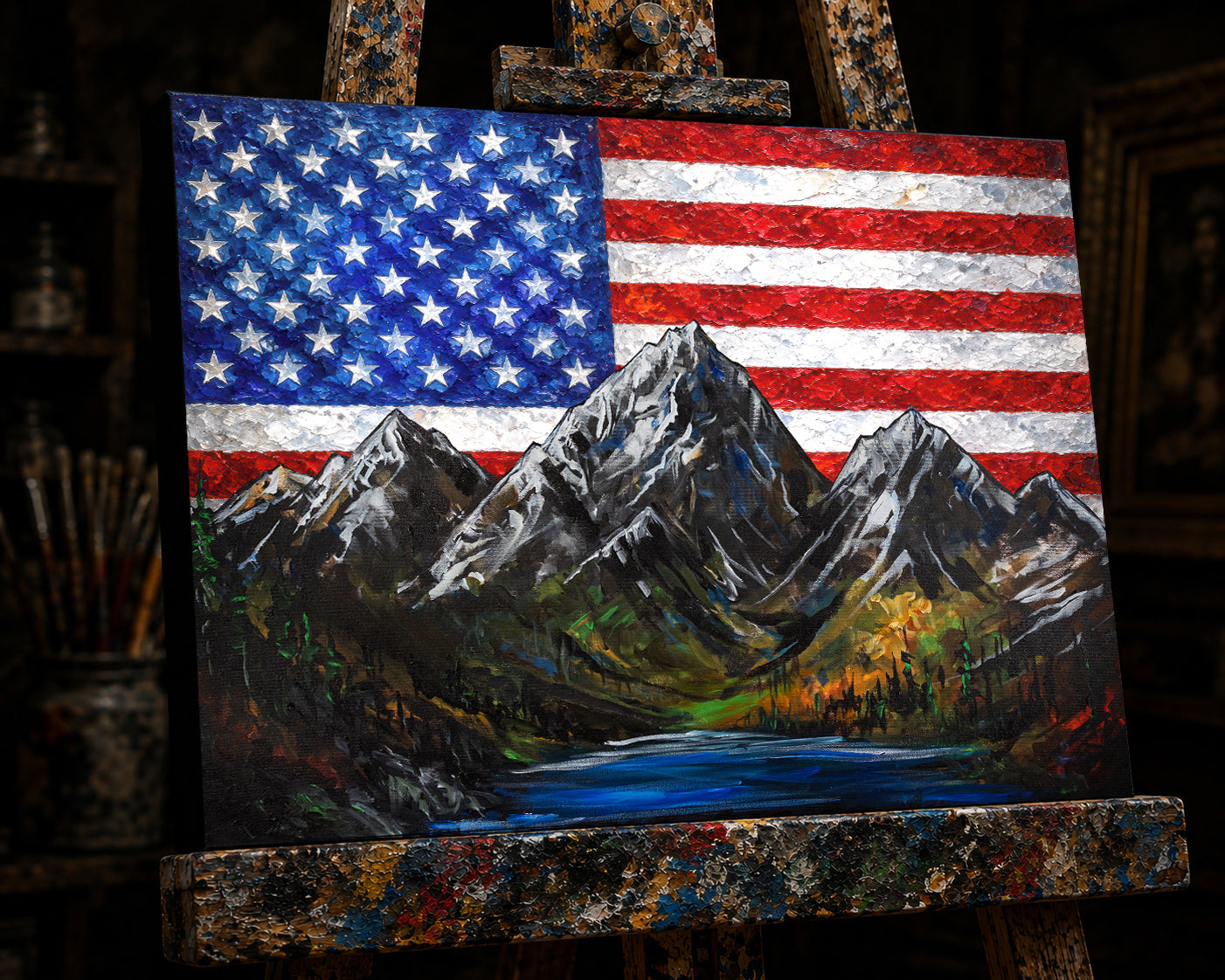 VICTOR MARX | USA FLAG | 20x24 CANVAS PRINT