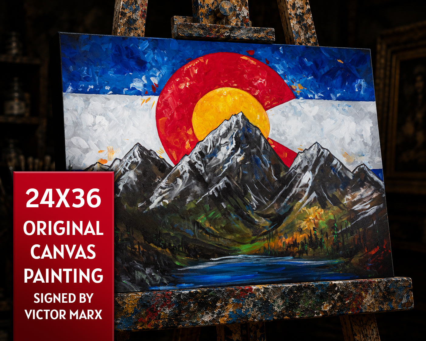 VICTOR MARX | COLORADO FLAG | ORIGINAL PAINTING