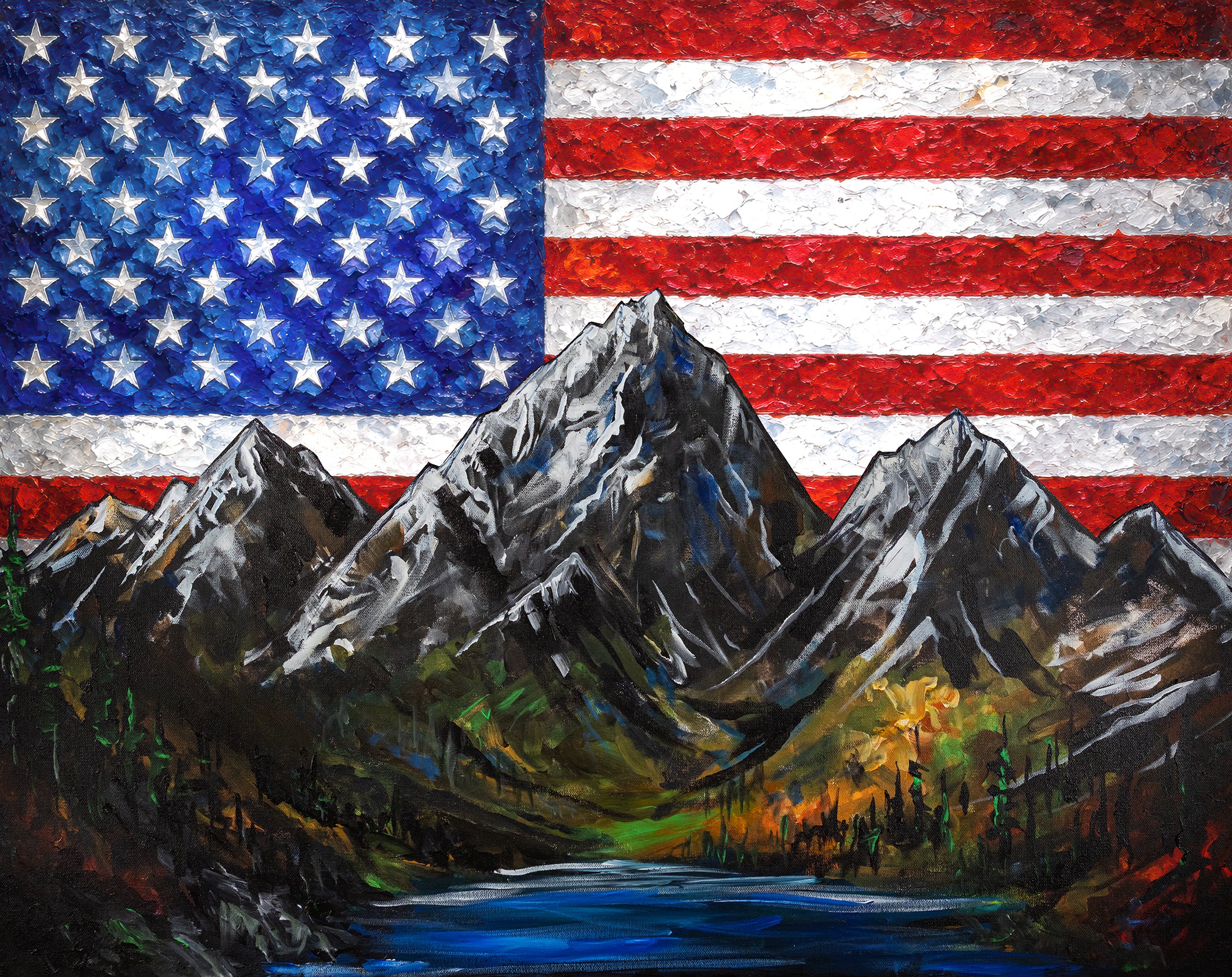 VICTOR MARX | USA FLAG | 11x14 ART PRINT