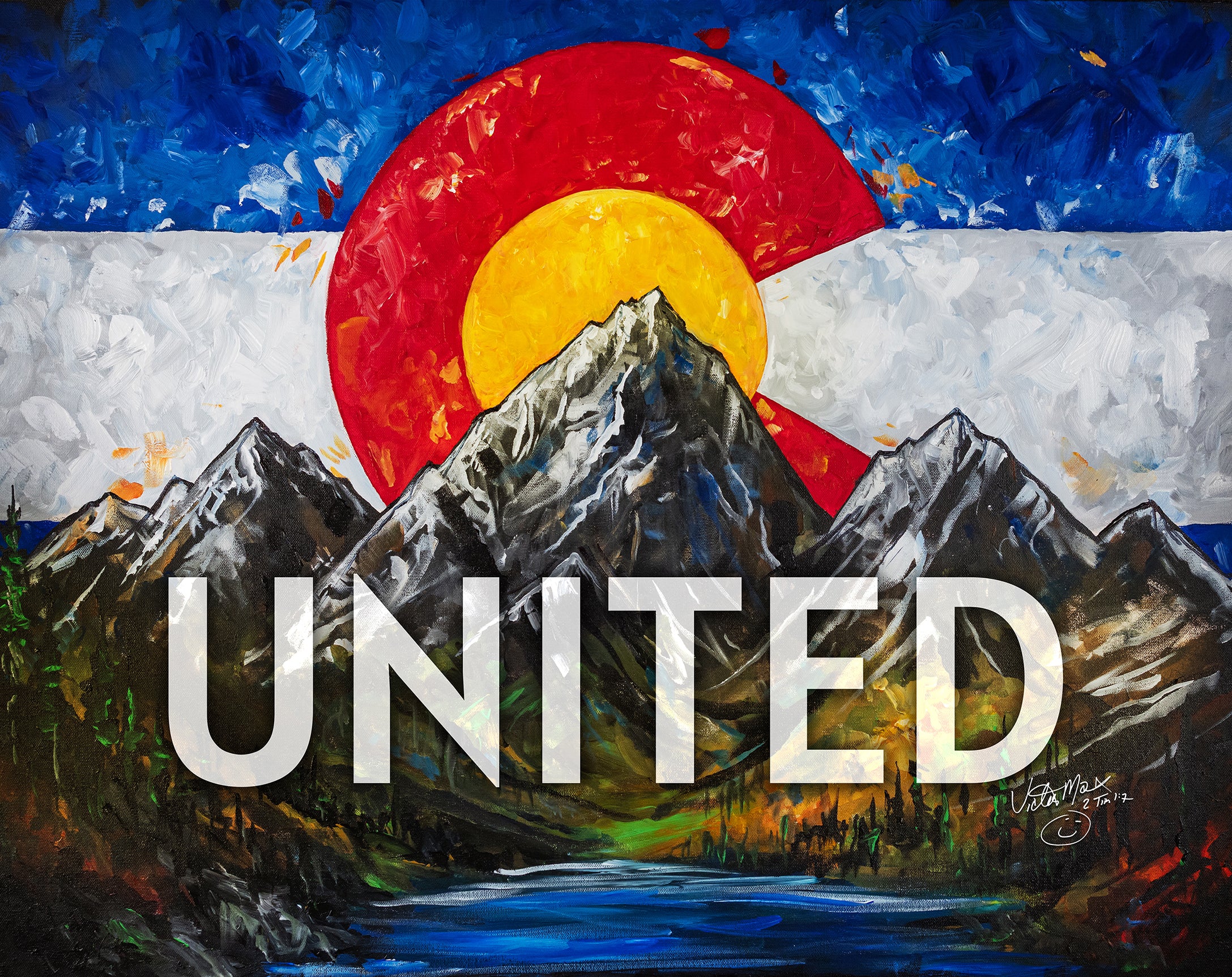 VICTOR MARX | COLORADO FLAG - UNITED | 11x14 ART PRINT