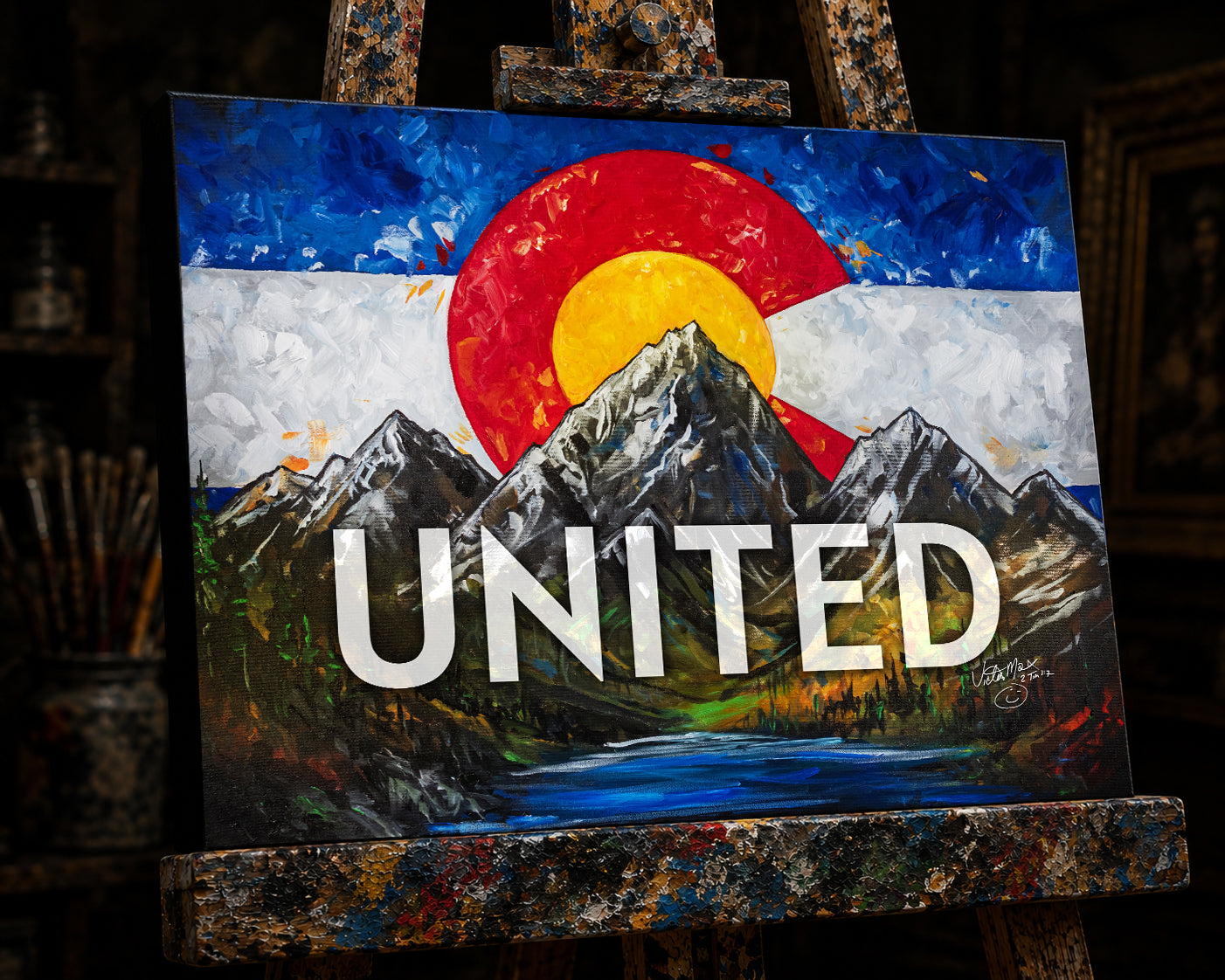 VICTOR MARX | COLORADO FLAG _ UNITED | 20x24 CANVAS PRINT